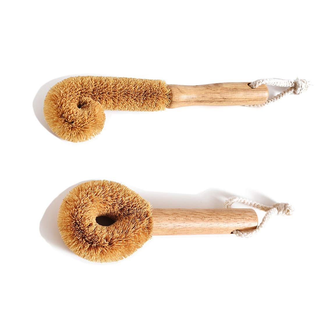 Wooden Bottle Pan Scrub Brush Natural Cleaning