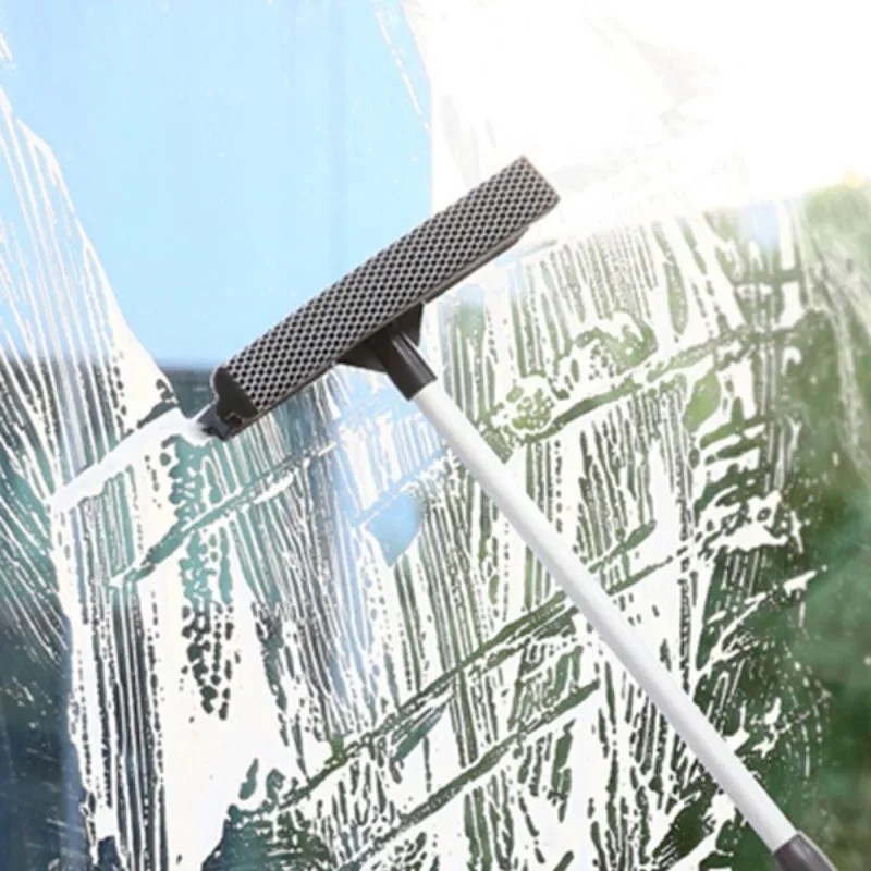 Squeegee Window Cleaner Car Home 2in1 Window Cleaning Tool Extension Pole 49’’