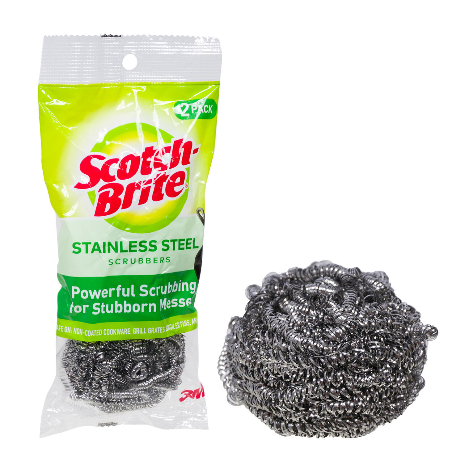 Scotch Brite Stainless Steel Scourer Scrubber Cookware Grills Pans PACK OF 8