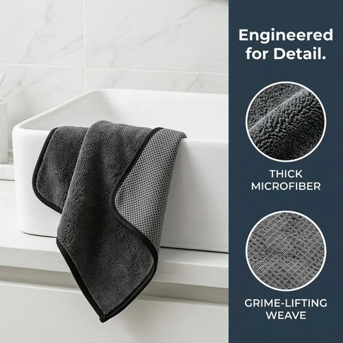 5 Pack Genie Magic Cloth Multi-Purpose Reusable Cleaning Towels Home & Car Use