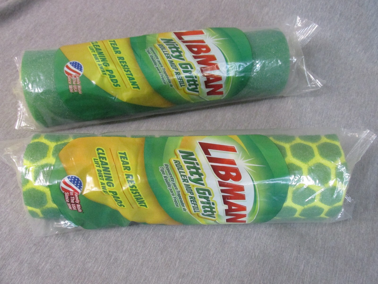 10 Libman Nitty Gritty 10 In. Sponges Roller Mop Refills #02011 New Sealed