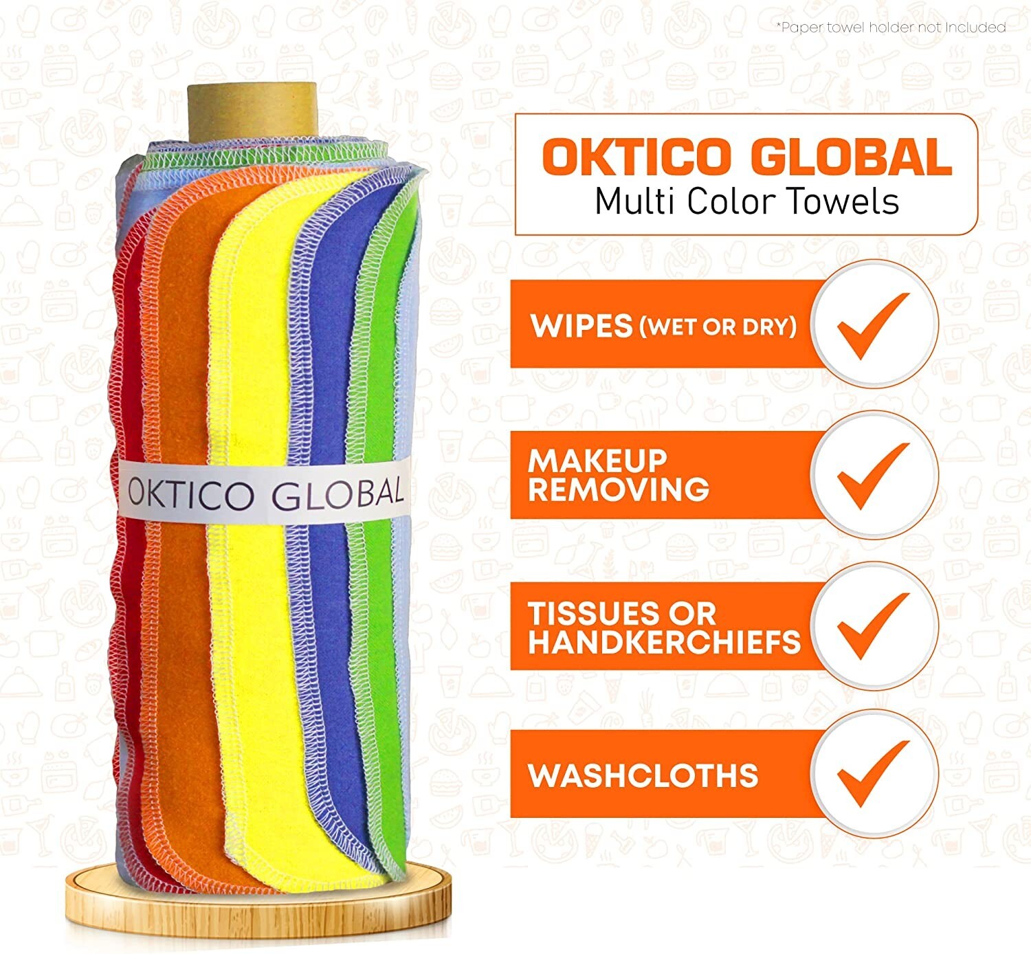 Kitchen + Home Reusable Paper Towels Heavy Duty Washable Paperless Eco Friendly.