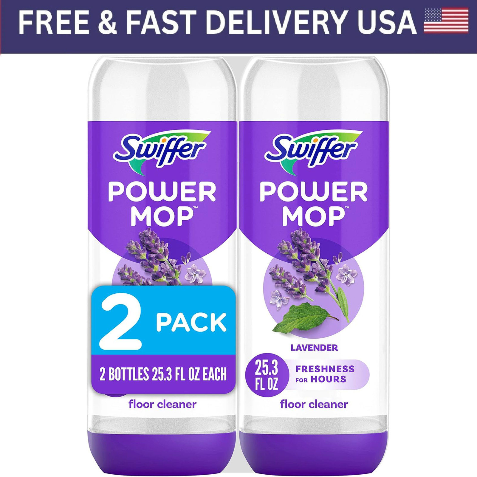 Swiffer Power Mop Refill Solution, Floor Cleaner for Mopping Tile, Vinyl, Lamina