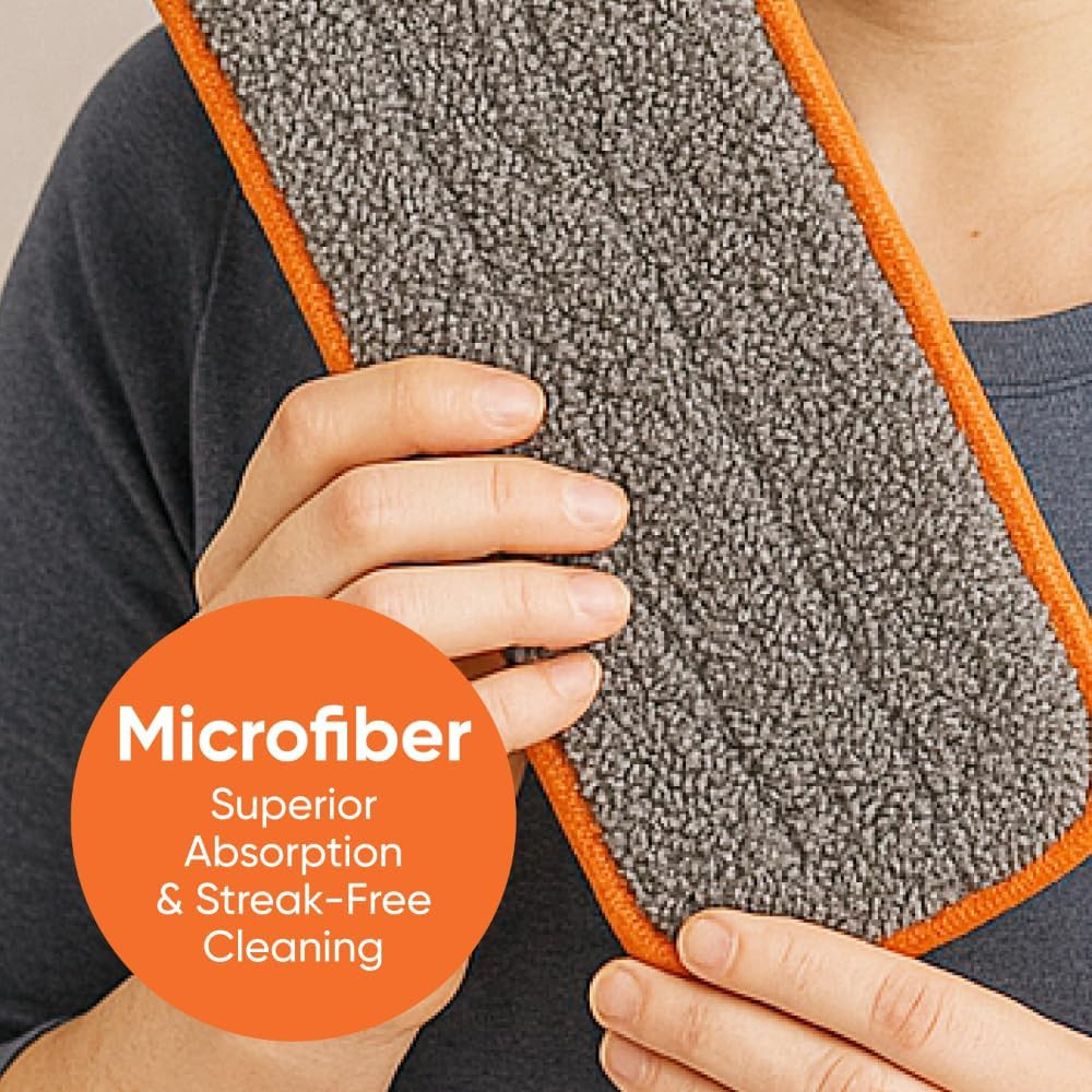 Microfiber Mopping Pad, 8 X 4.5 Inch Reusable Washable Mop Replacement Pad, Stre