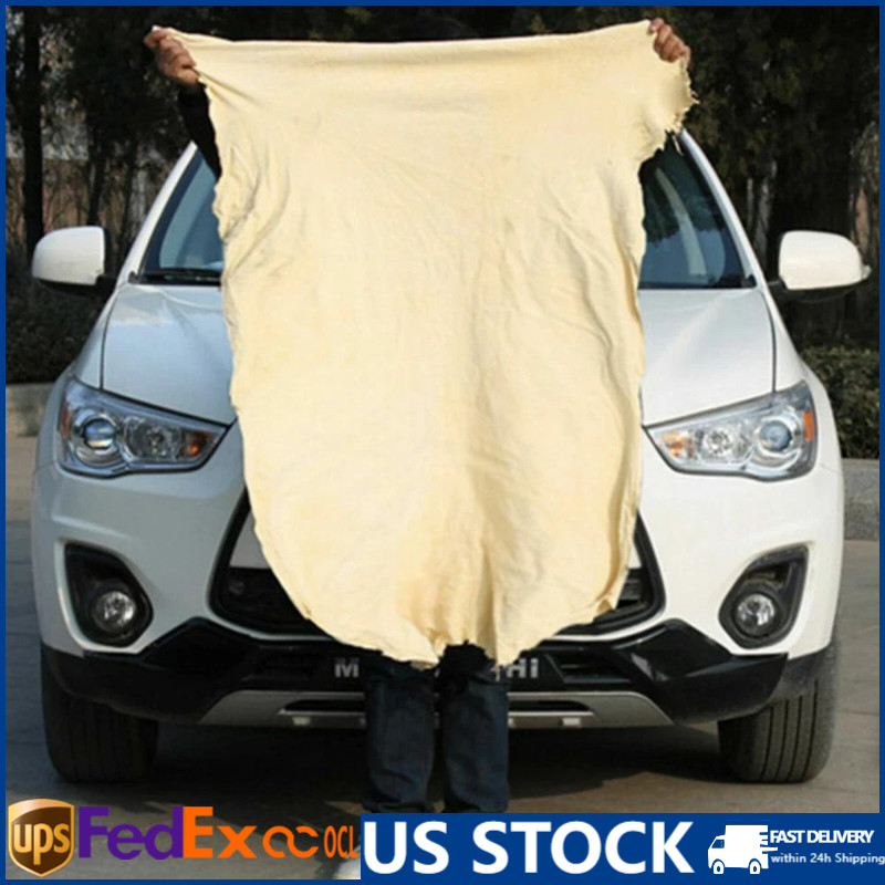 Washing Absorbent Drying Shammy Towel Natural Chamois Leather Car Cleaning Cloth