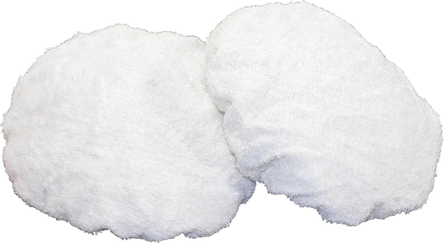 6010A42 Terry Cloth Polishing Bonnets, Cotton, 6-Inch, 2-Pack, White