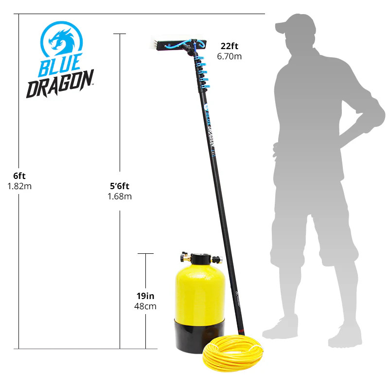 Blue Dragon Water Fed Pole and Yellow DI Tank Starter Kit