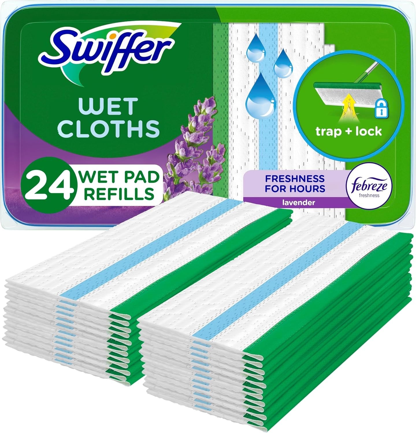 New Pack Of 24 Count Swiffer Sweeper Wet Mopping Cloths Fresh Scent Fast Ship