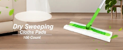 Dry Sweeping Cloths, 100 Count Mop Refill Compatible with Swiffer Sweeper – Disp