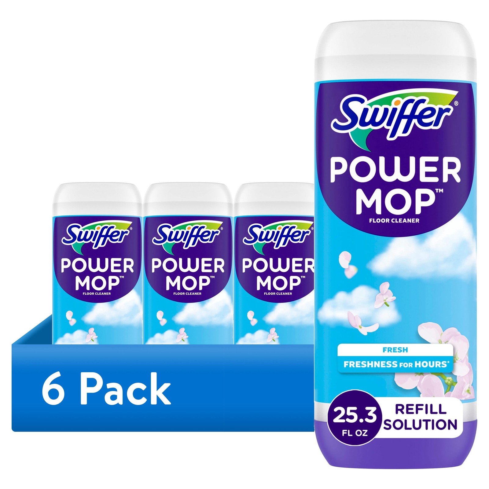 6Pack 25.3 fl oz Fresh Floor Cleaner Refill Wood Tile Vinyl Laminate Mop Liquid