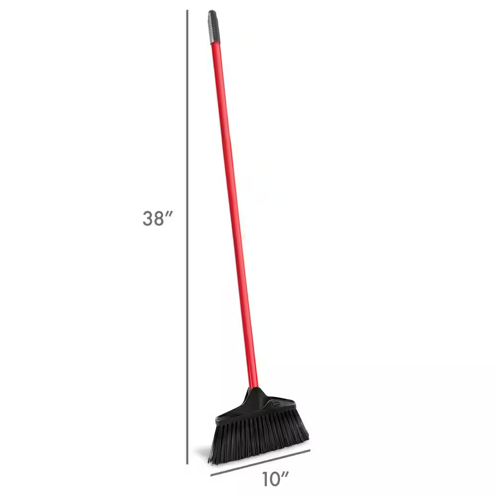 10 In. High Power Lobby Broom with Steel Handle