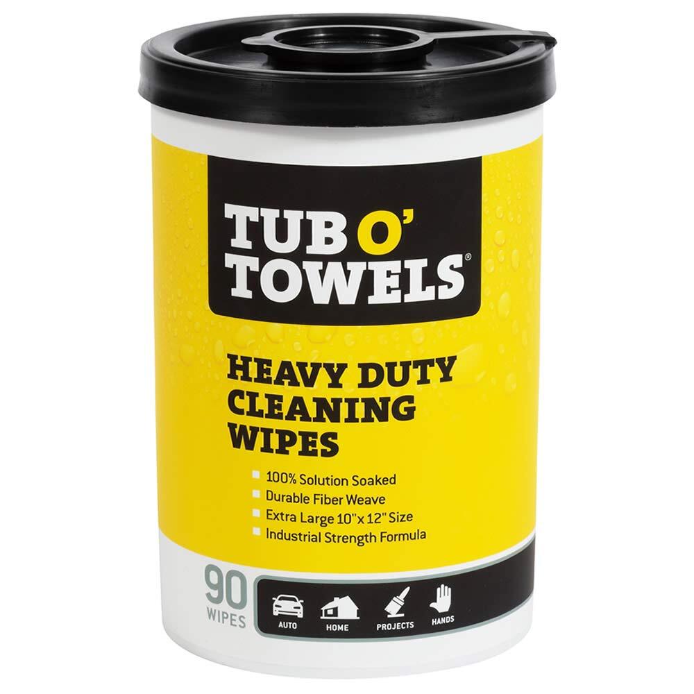 Tub O Towels Tw90 Heavyduty 10″ X 12″ Size Multisurface Cleaning Wipes 90 Count