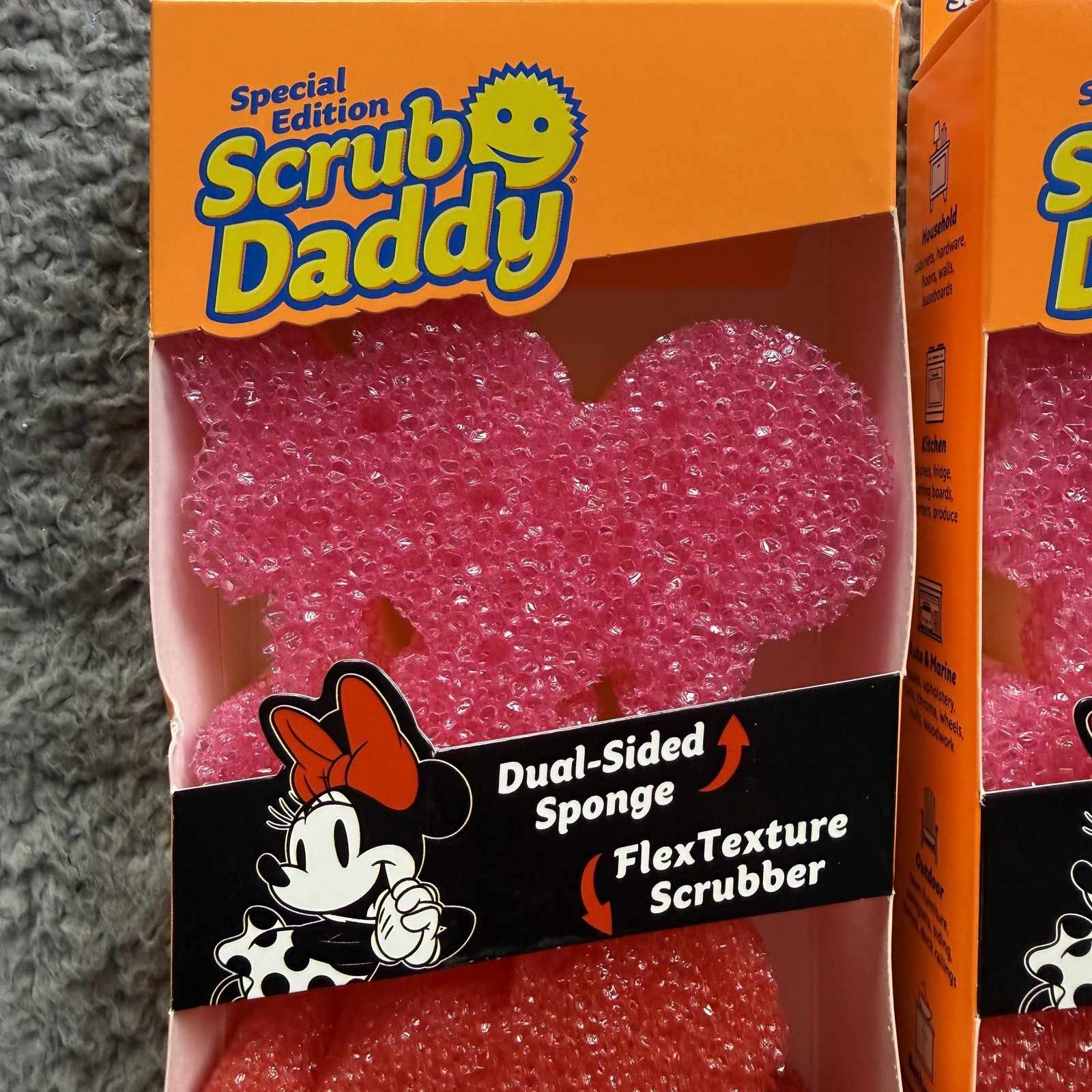 Lot of 2 Scrub Daddy Sponge 2 Pack Pink Disney Mickey Mouse Minnie Special Editi