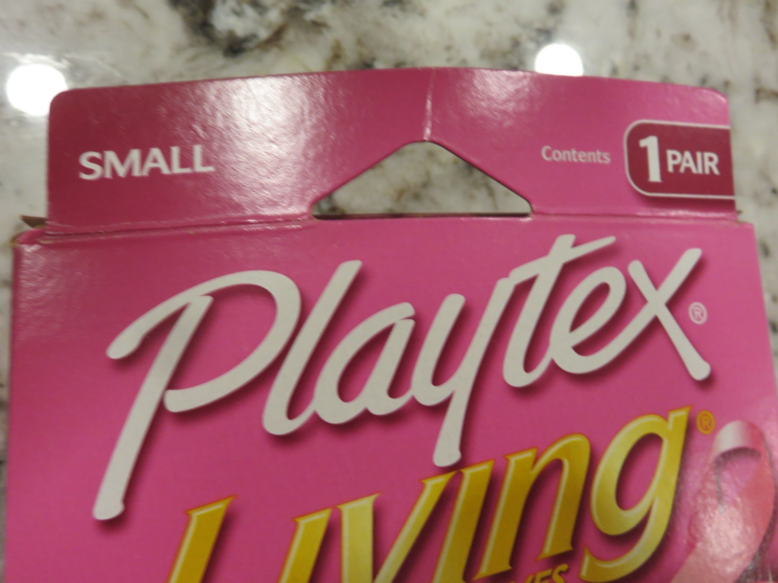 Playtex Living Gloves Drip-Catch Cuff Small Pink Limited Edition Susan Komen NOS