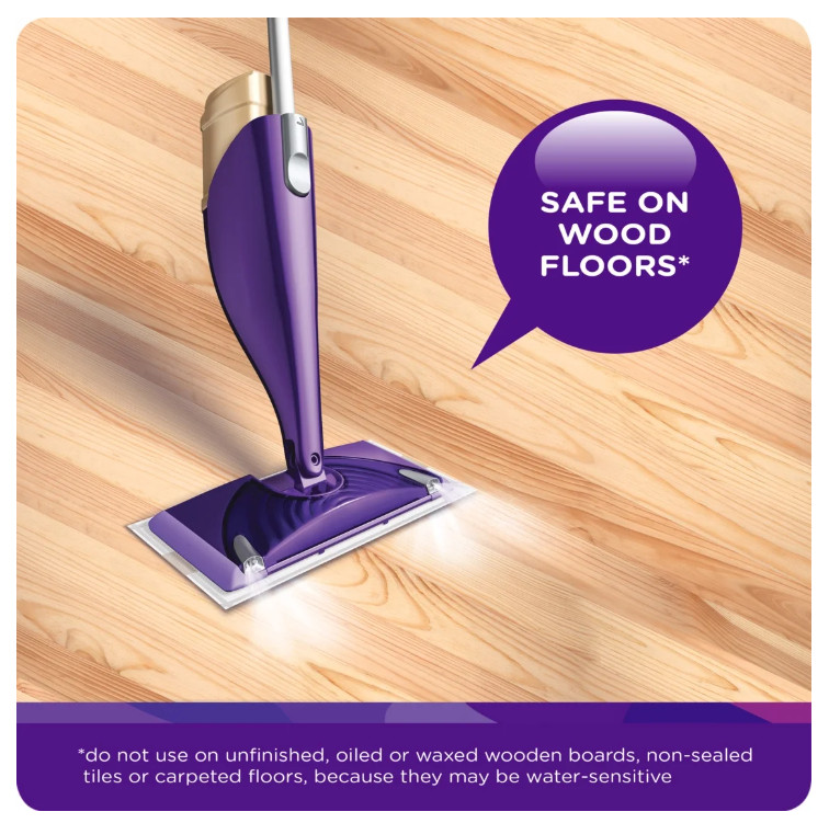 Swiffer Wet Jet Mop Refill Solution, Wood, Laminate, Lavender, 42.2 fl oz 2 Pack