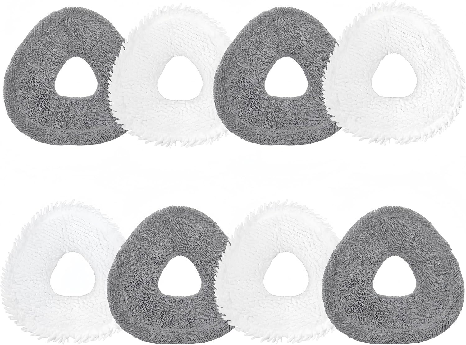 High-Performance Mop Pads for Narwal Vacuum – 8 Pack in Elegant Grey & White