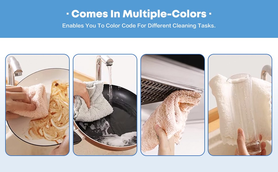 12 Pack Cleaning Cloth,Ultra Soft Absorbent Quick Drying Microfiber Cleaning