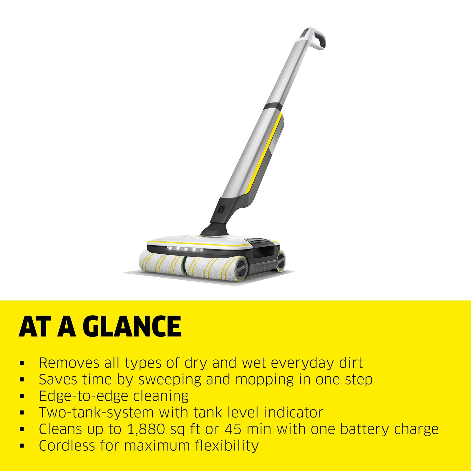 Kärcher FC 7 Electric Floor Cleaner, Wood, Tile, LVT, Vinyl & Stone Flooring
