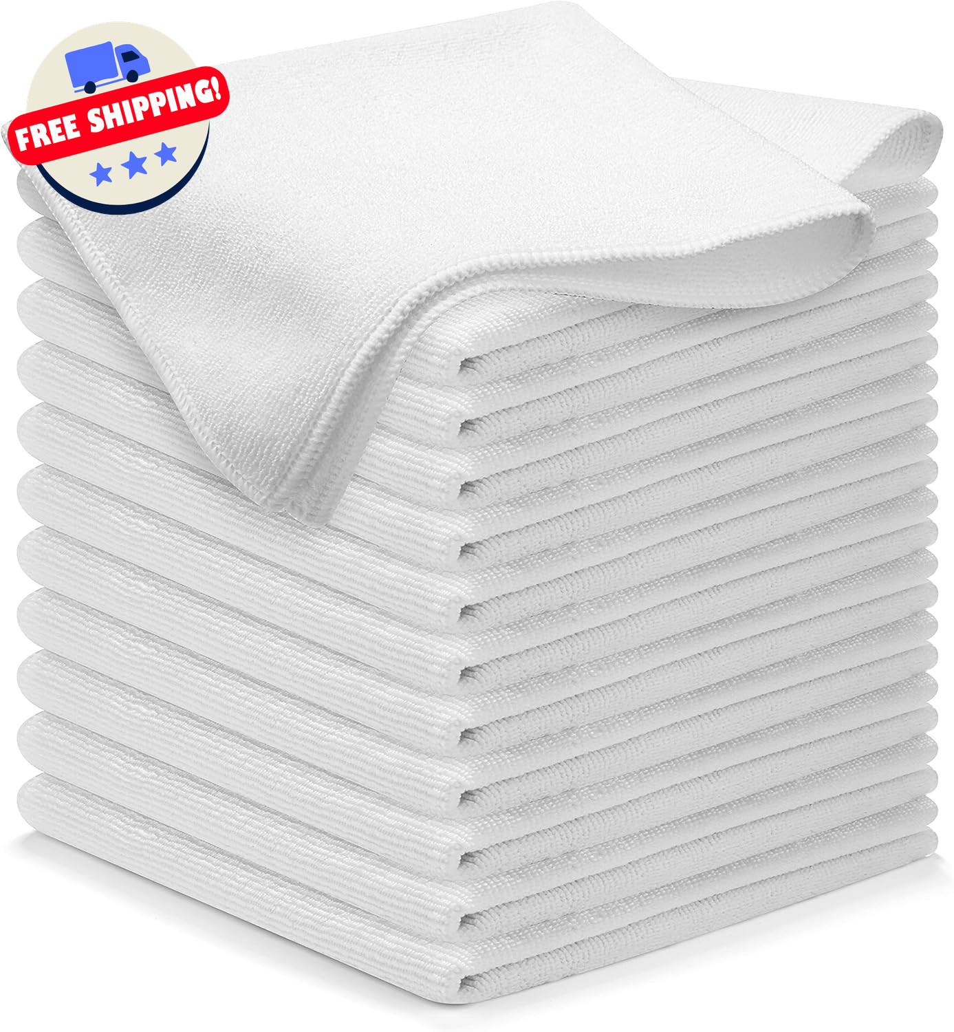Microfiber Towel Cleaning Cloths 12 Pack Ultra Absorbent Streak-Free 12.5″x12.5″