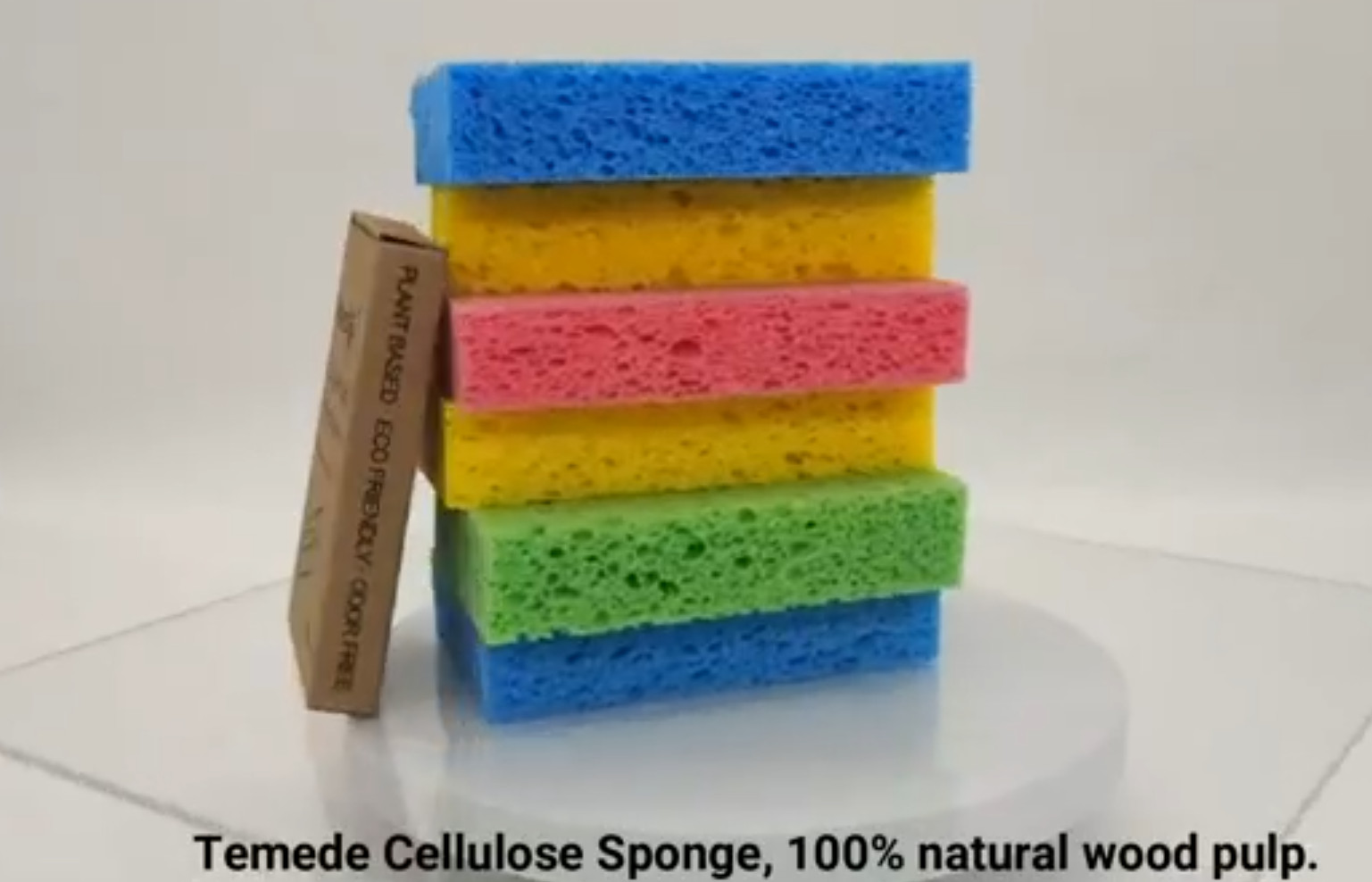 Cellulose Sponges Heavy Duty Scrub Kitchen Dish Non-Scratch Scrubber Clean Wash