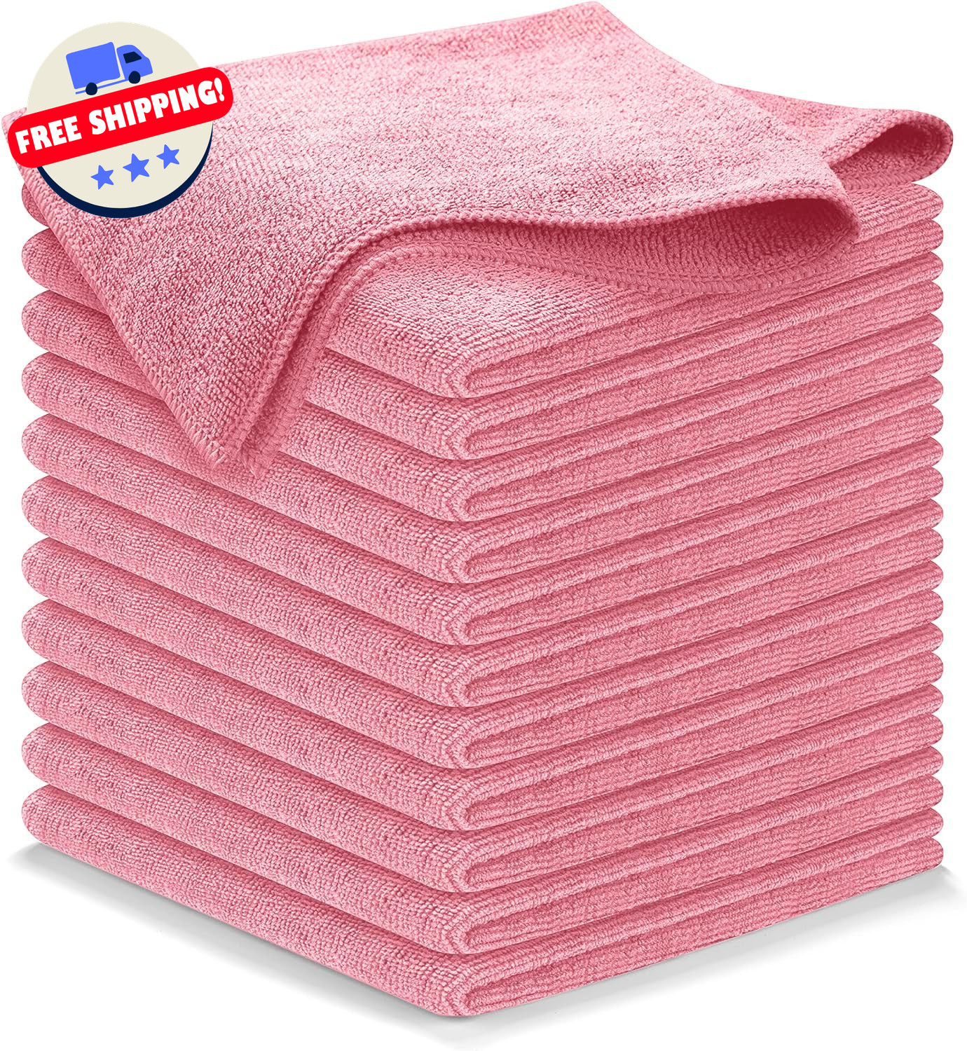 Microfiber Towel Cleaning Cloths 12 Pack Ultra Absorbent Streak-Free 12.5″x12.5″