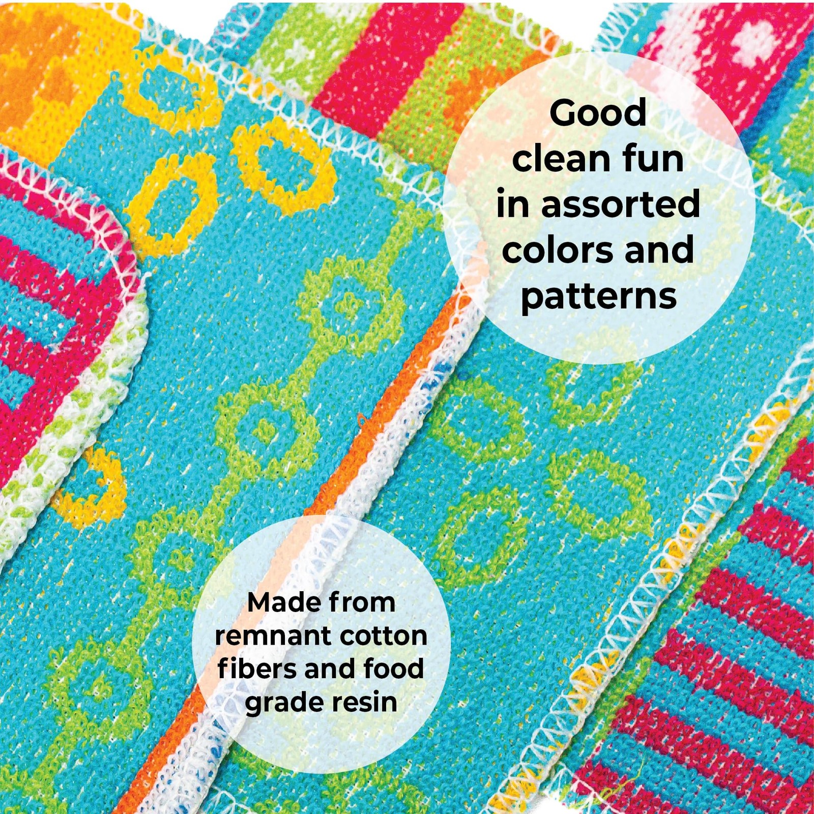 Skoy Scrub, 2-pack Reusable, Non-Scratching Dish Scrubber 2-Pack, Assorted