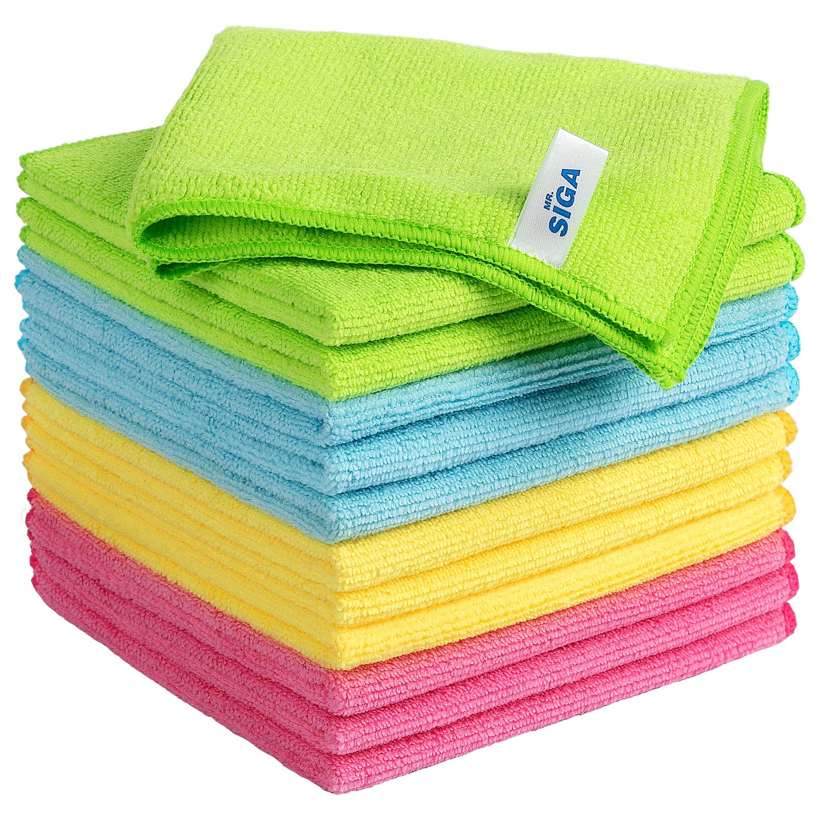 MR SIGA Microfiber Cleaning Cloths Streak Free Microfiber Towels 12 Pack Ultra