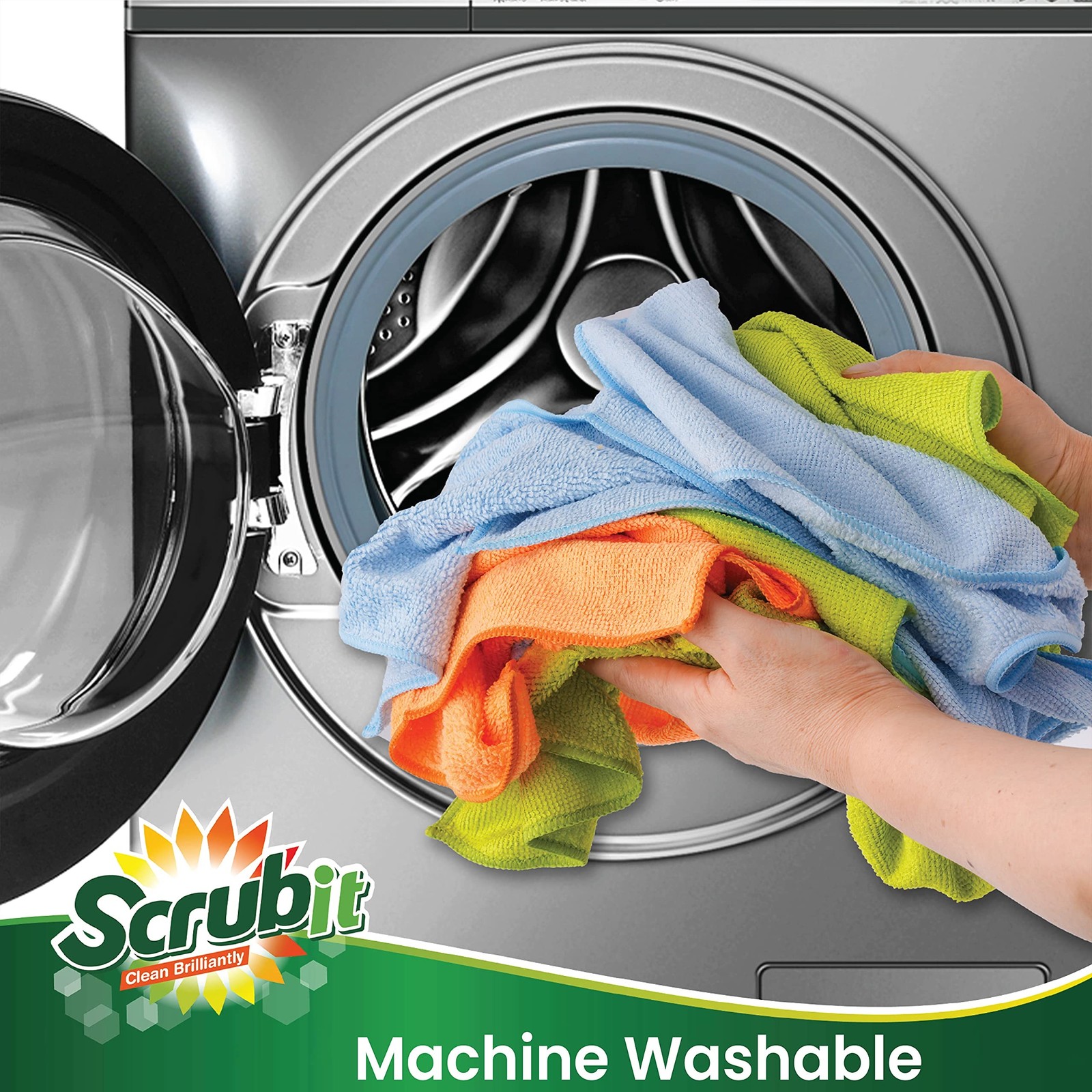 SCRUBIT Microfiber Cleaning Cloth – 8PK- Super Soft Cloths for Kitchen, Car, …