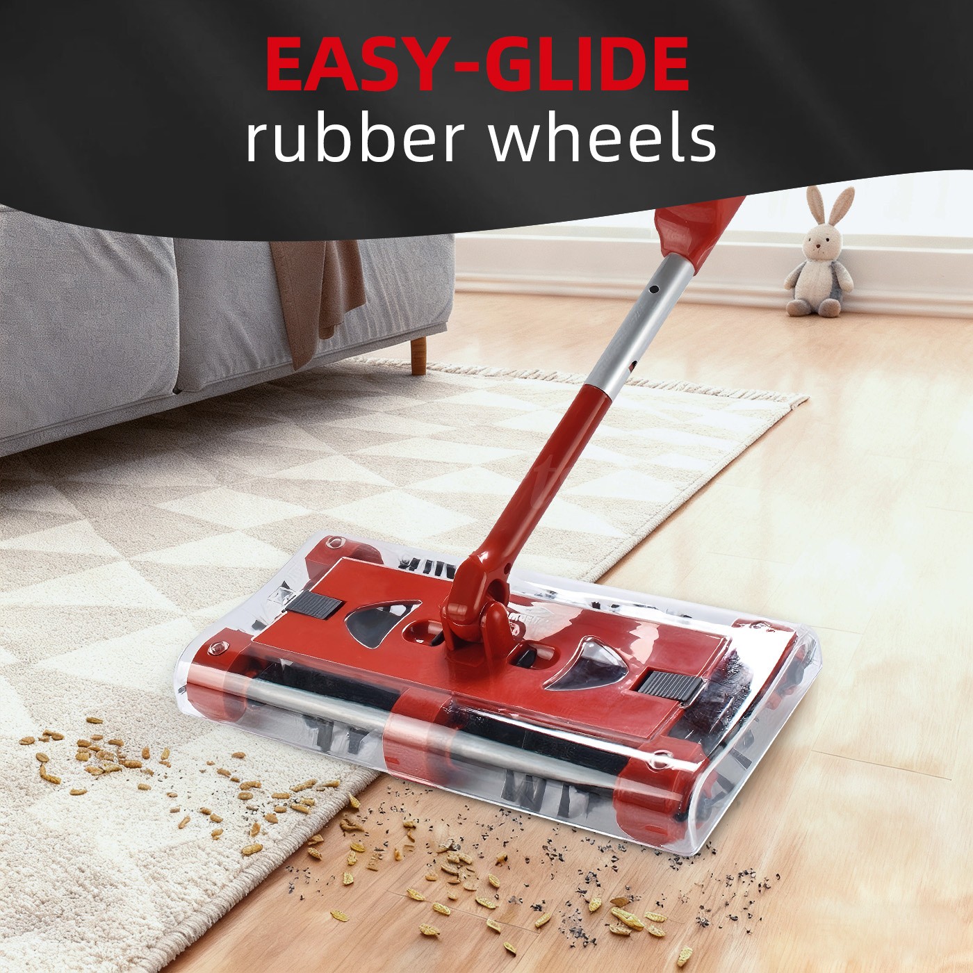 Floor Sweeper Cordless Electric Rechargeable Floor&Carpet Vacuum Cleaner Handle
