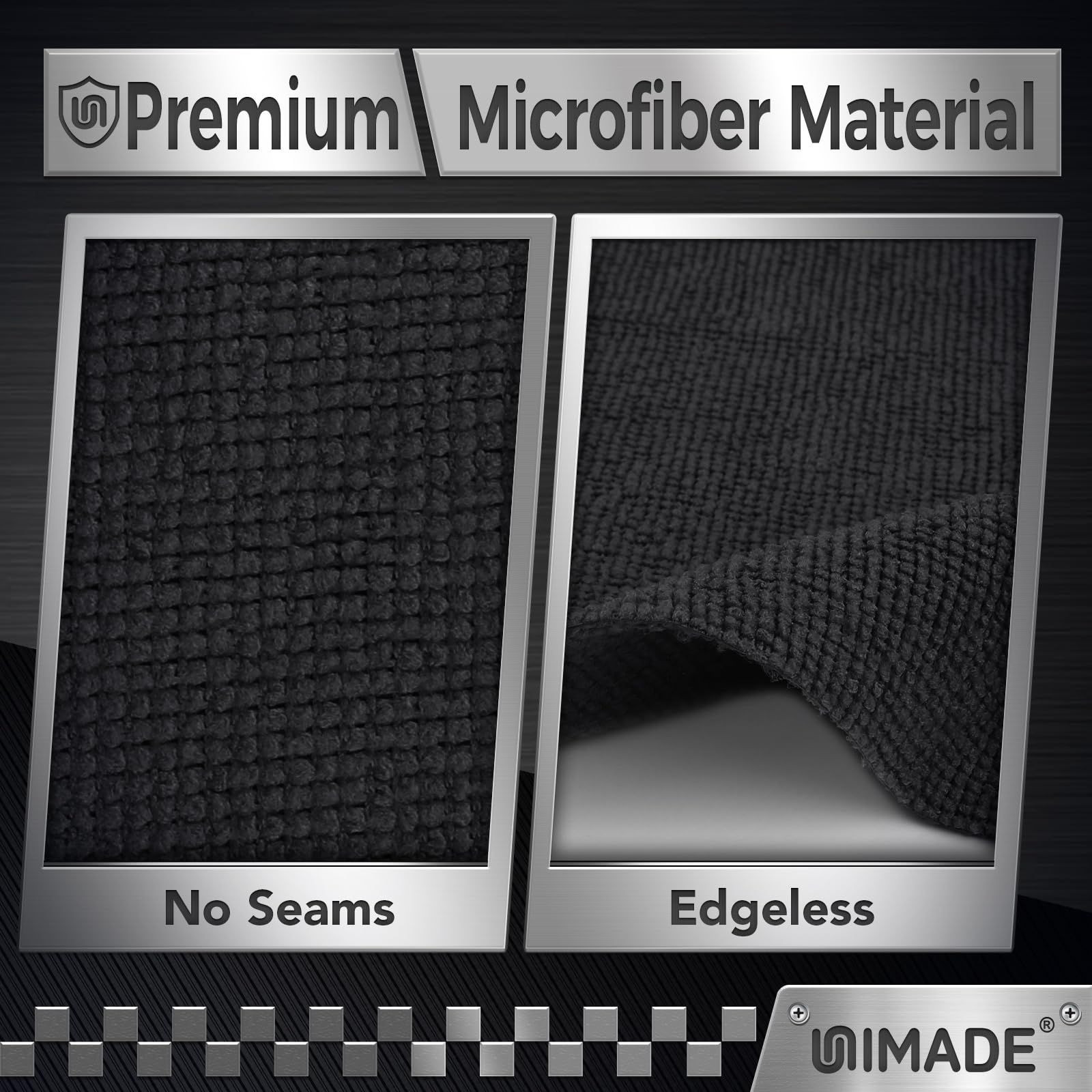 UNIMADE Microfiber Cleaning Cloth, 100 Pack Towels 100pk, Black
