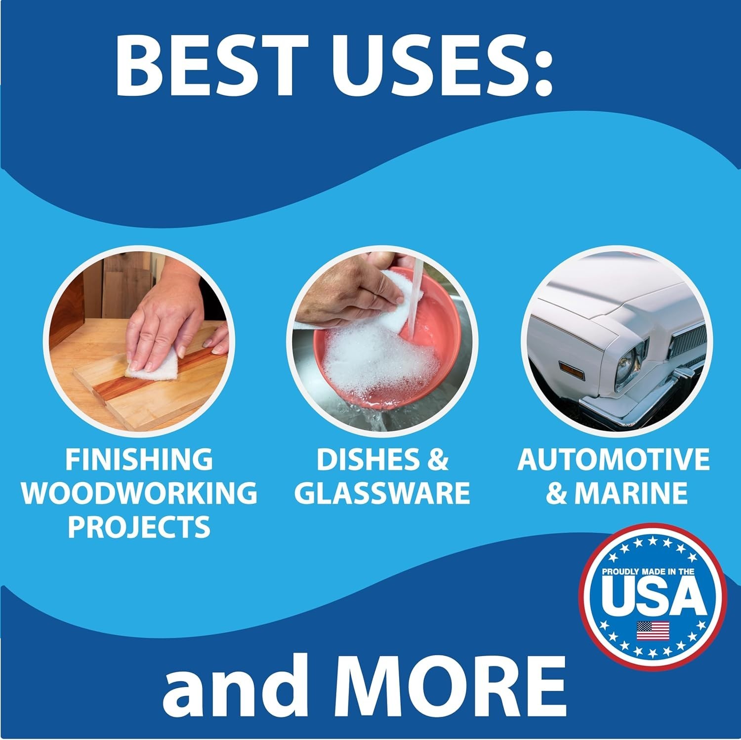10 Pack of 6 x 9 White Non Scratch Non-Woven Pads for Buffing Cleaning Polishing