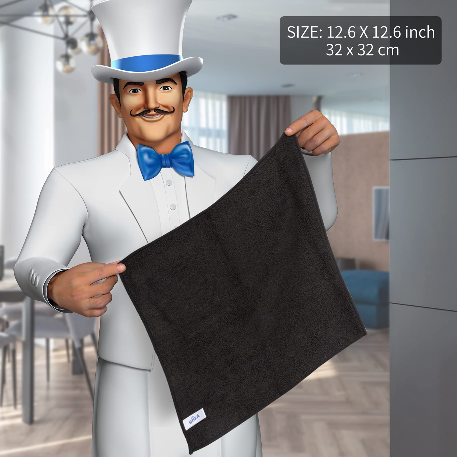 MR.SIGA Microfiber Cleaning Cloth, All-Purpose Microfiber Towels, Streak Free…