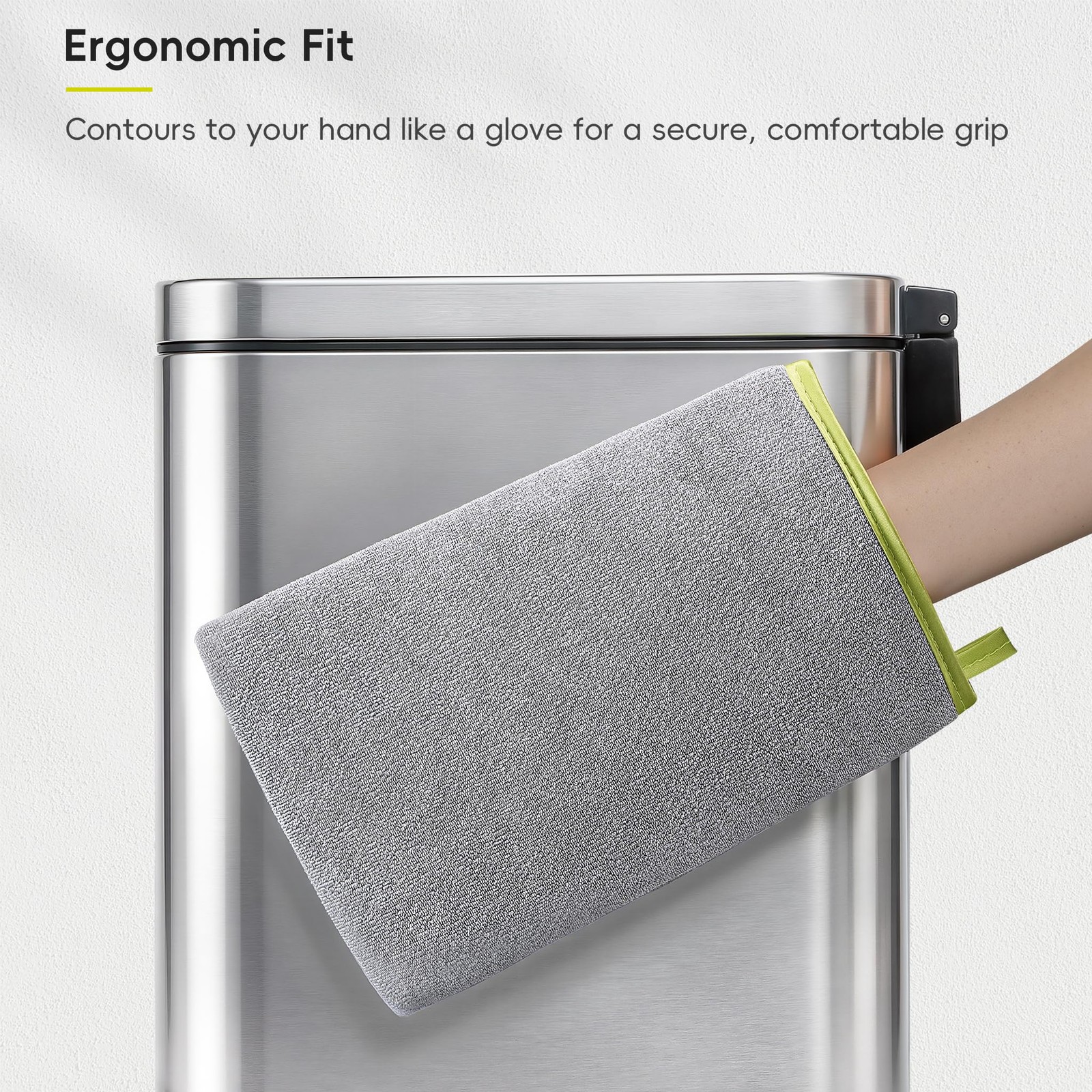 Microfiber Cleaning Mitt for Stainless Steel – Lint-Reusable Polishing Cloth …