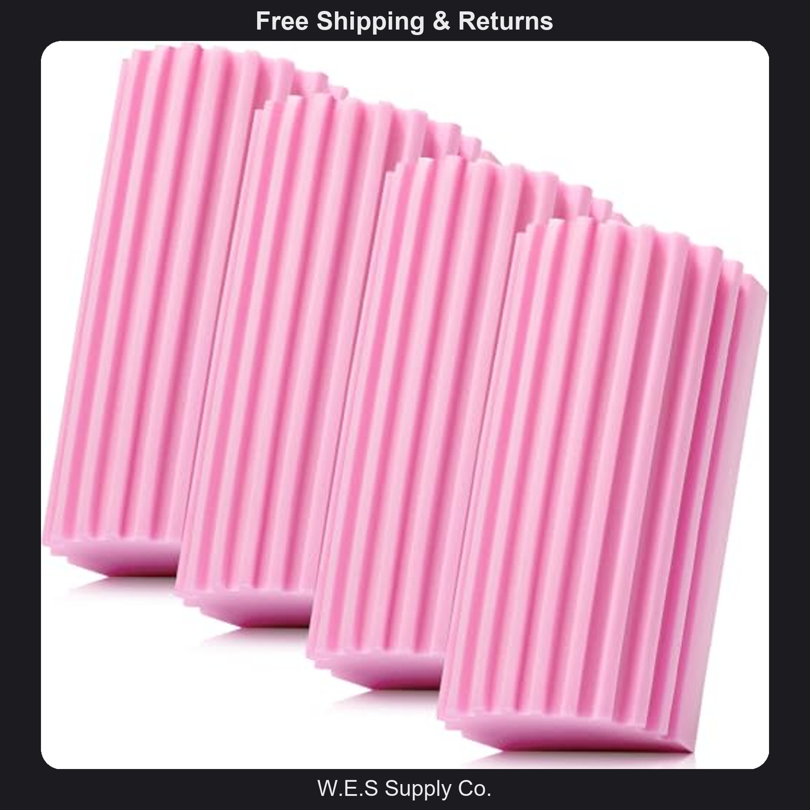 4 Count Mr. Scrub Pink Damp Dusting Sponge for Household Cleaning