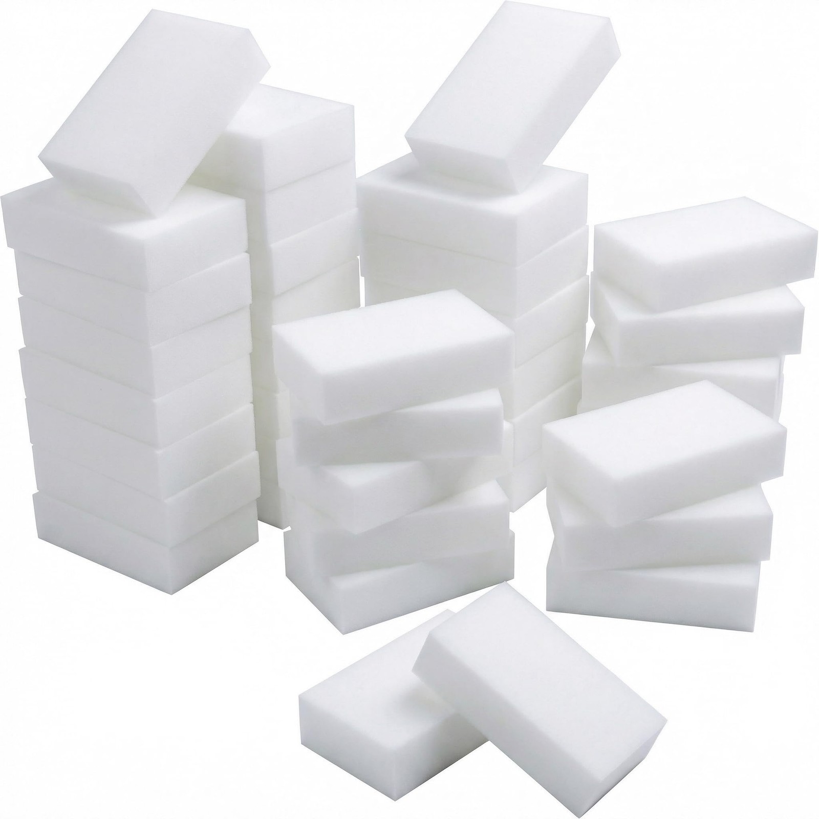 Essential-50 Melamine Cleaning Sponges, Water-Only, 50 Count