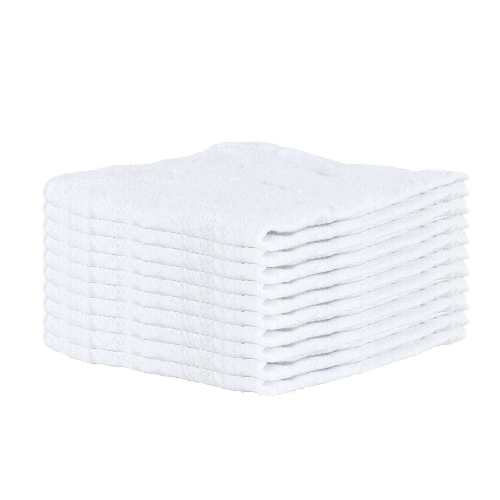 Pack of 10 White Shop Towels – 12 x 14 Cleaning Rags for Homes Cars Auto Garage