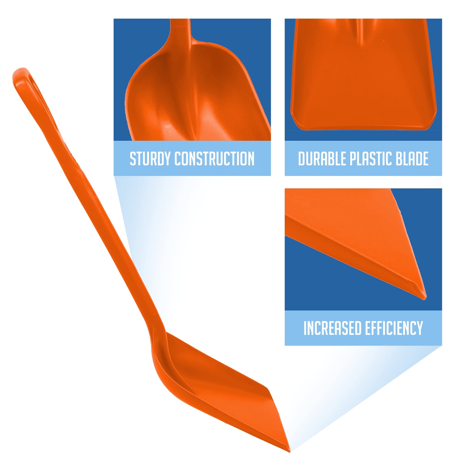Remco 69817 Shovel,One-Piece,11″,PP,Orange