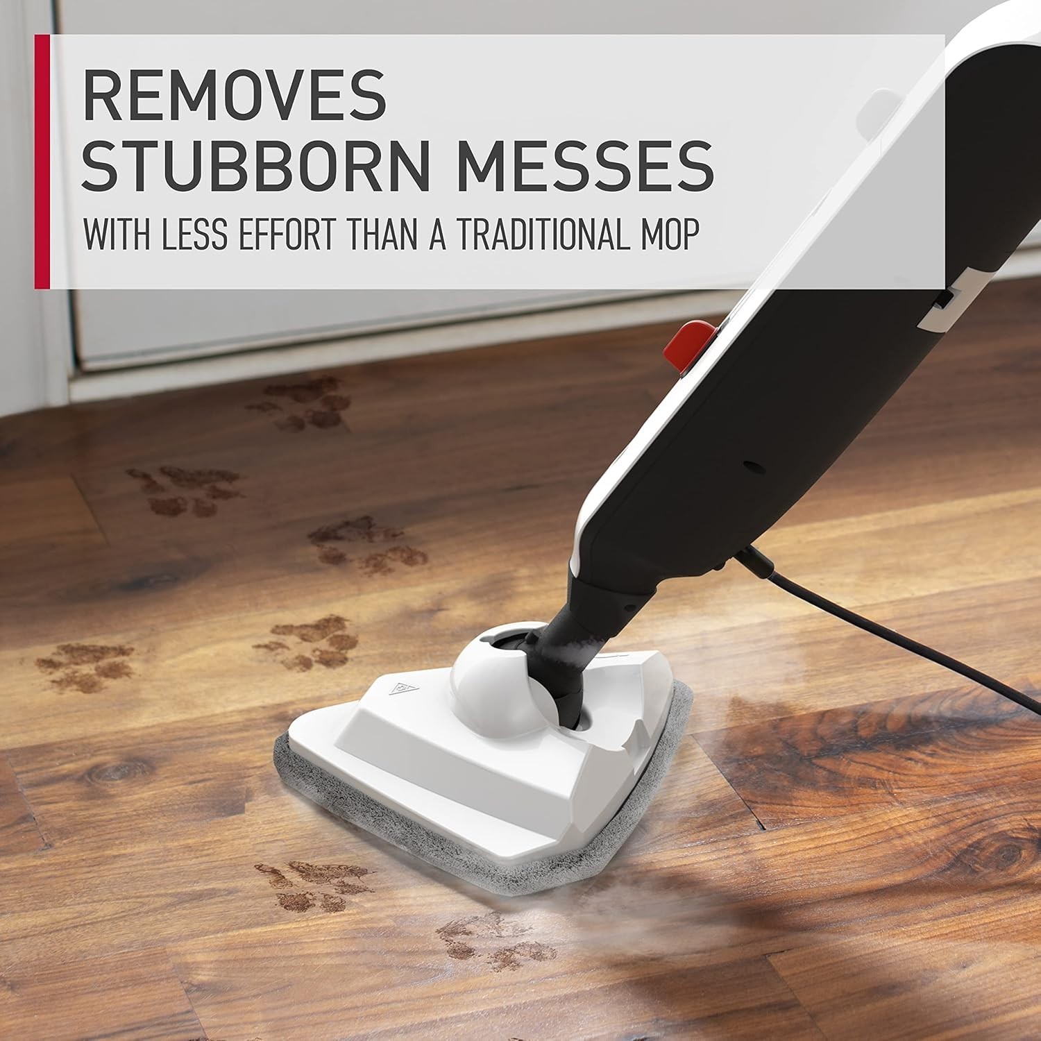 Hoover Steam Mop Hard Floor Cleaner Refurbished 19 Oz Tank (White)