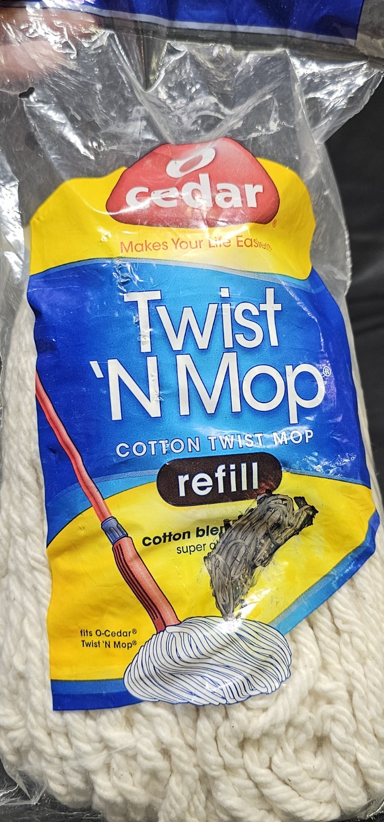 O Cedar Twist ‘N Mop Cotton Twist Mop Refill New In Package Cotton Blend Mop