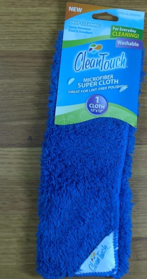Clean Touch Microfiber Cleaning Cloth Hypoallergenic 12″ x 12″
