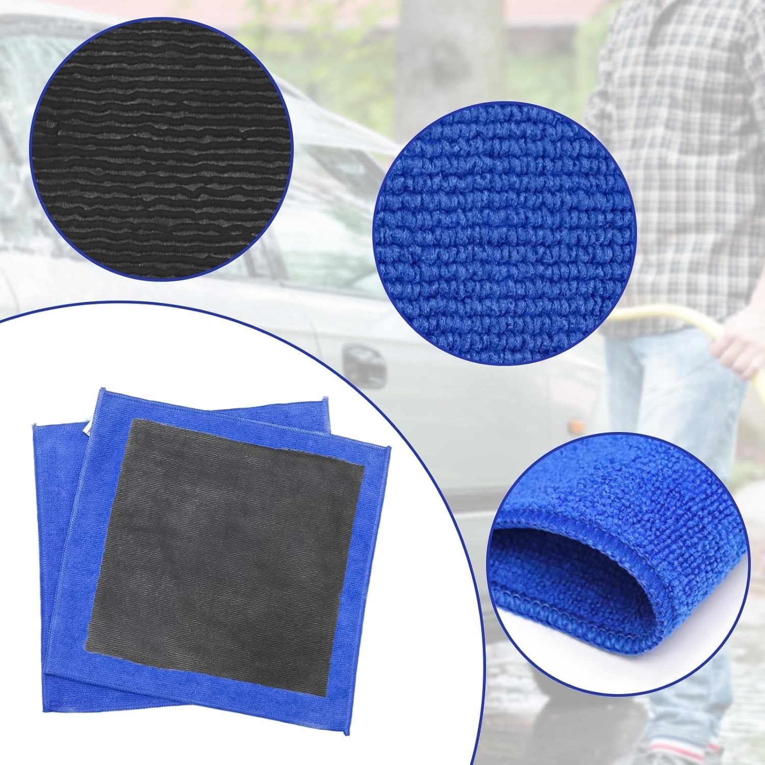Clay Towel 2 Pcs Blackline Clay Towel Microfiber Car Detailing