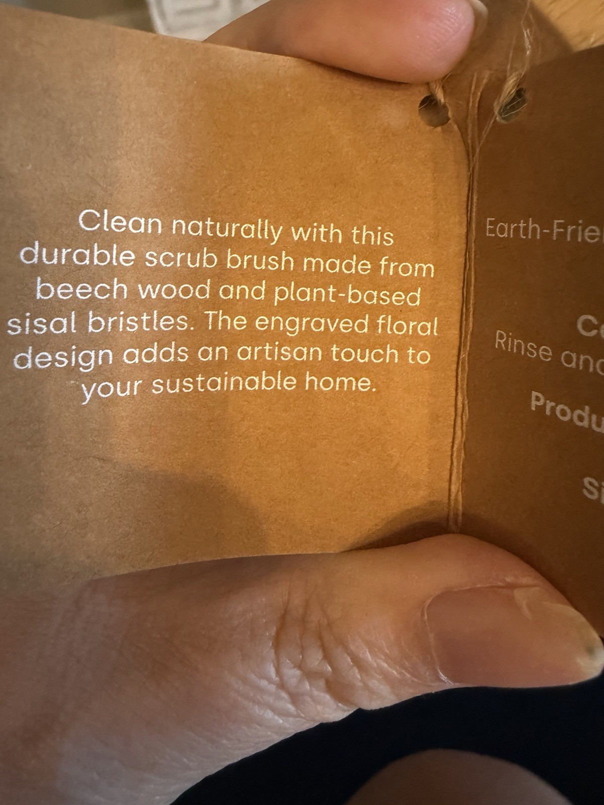 Alltrue Beech Wood Sisal Scrub Brush, Biodegradable, Floral, 8cm x 5cm