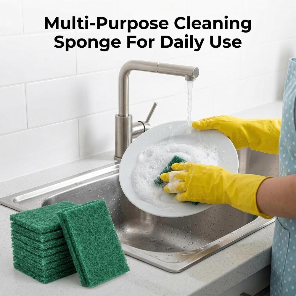 Heavy Duty Scouring Pad – 10PCS Scouring Pads for Heavy Duty Cleaning Scrubbing