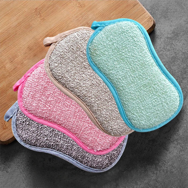 Reusable Washable Sponges Magic Sponge Scouring Pad Dishwashing Sponge Kitchen S