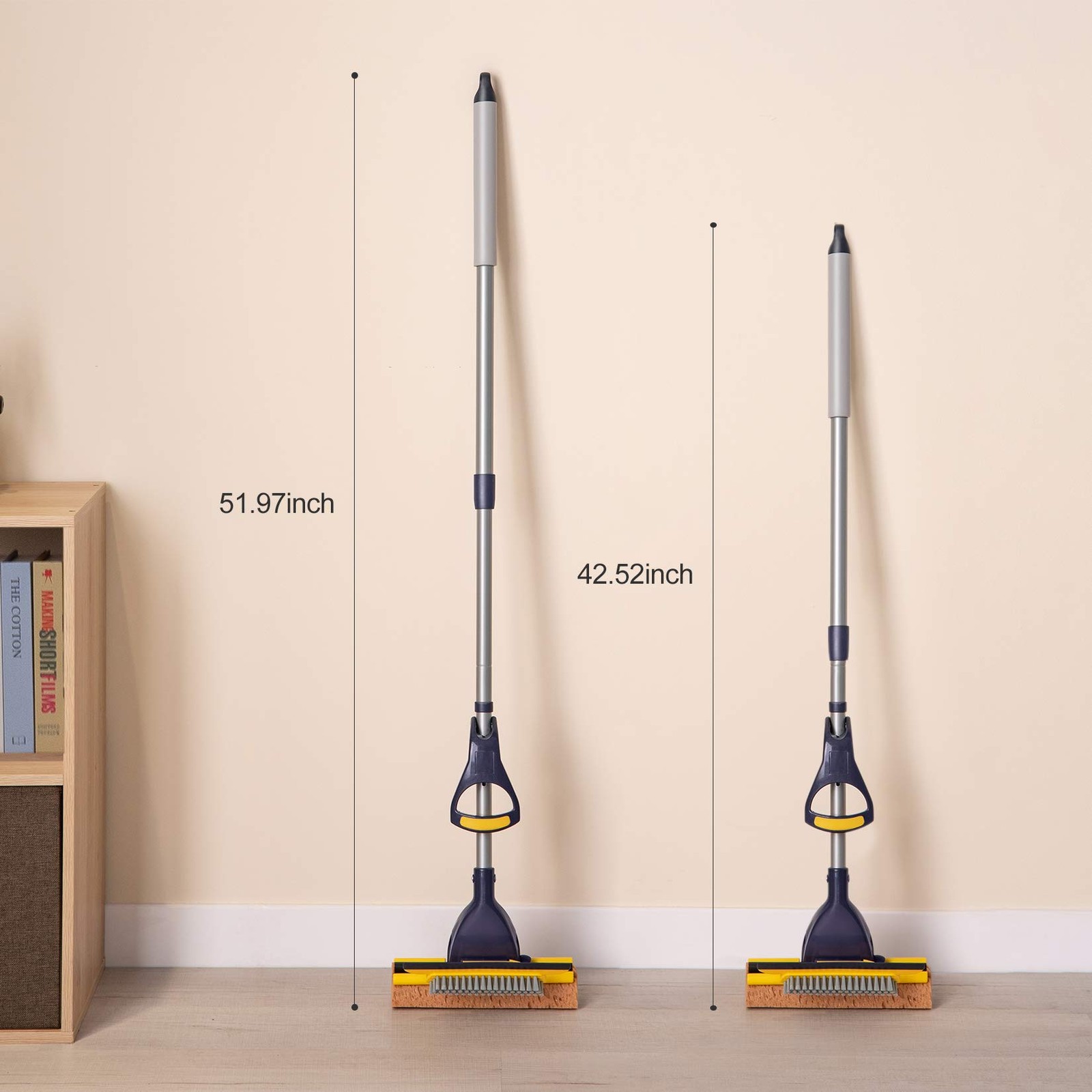 Yocada Sponge Mop Home Commercial Use Tile Floor Bathroom Garage Cleaning Total