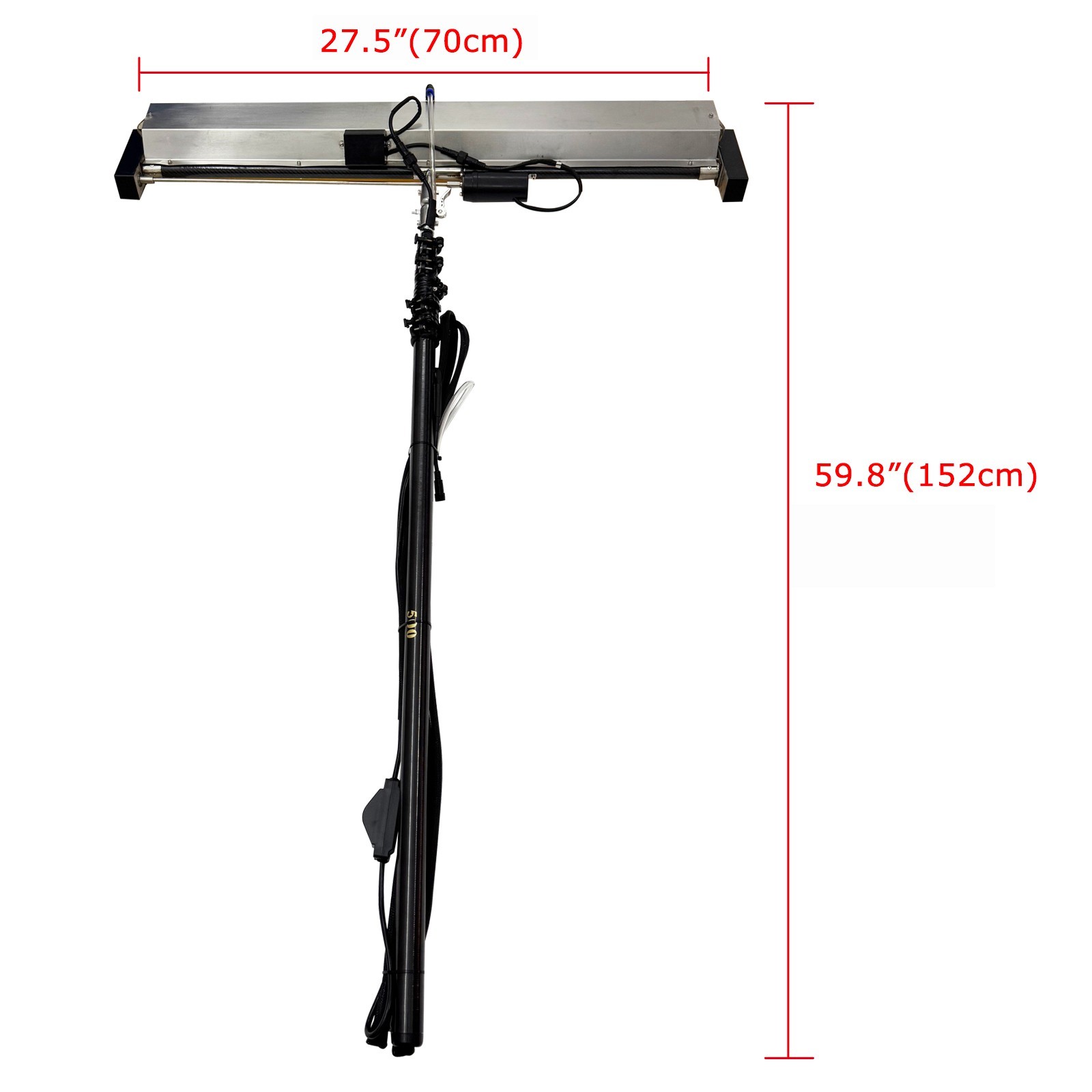 Solar Panel Cleaning Brush Solar Panel Cleaner Roller Brush W/11.5ft Pole 110V