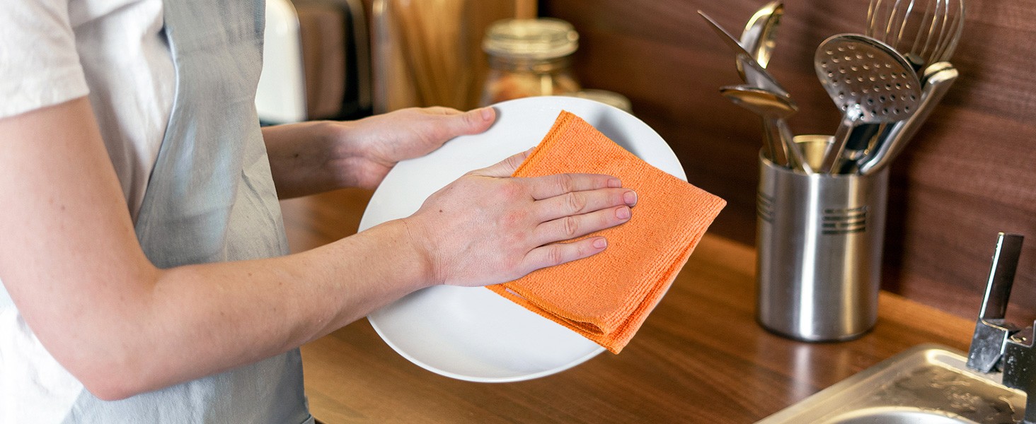 Microfiber Cleaning Cloth Pack of 12, Microfiber Towels for Cars, Highly