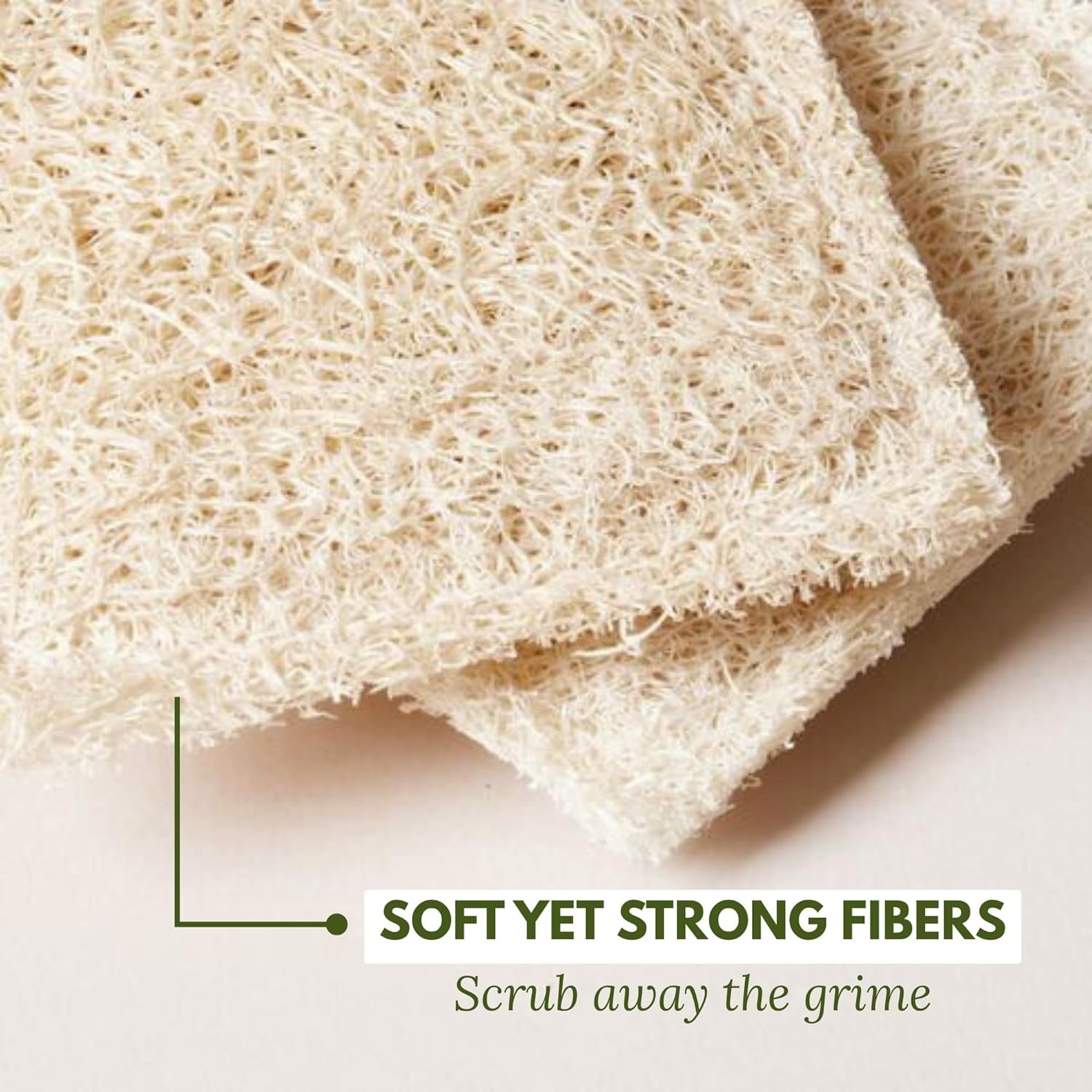 Natural Loofah Dish Sponge 30Pcs Multipurpose 100% Biodegradable