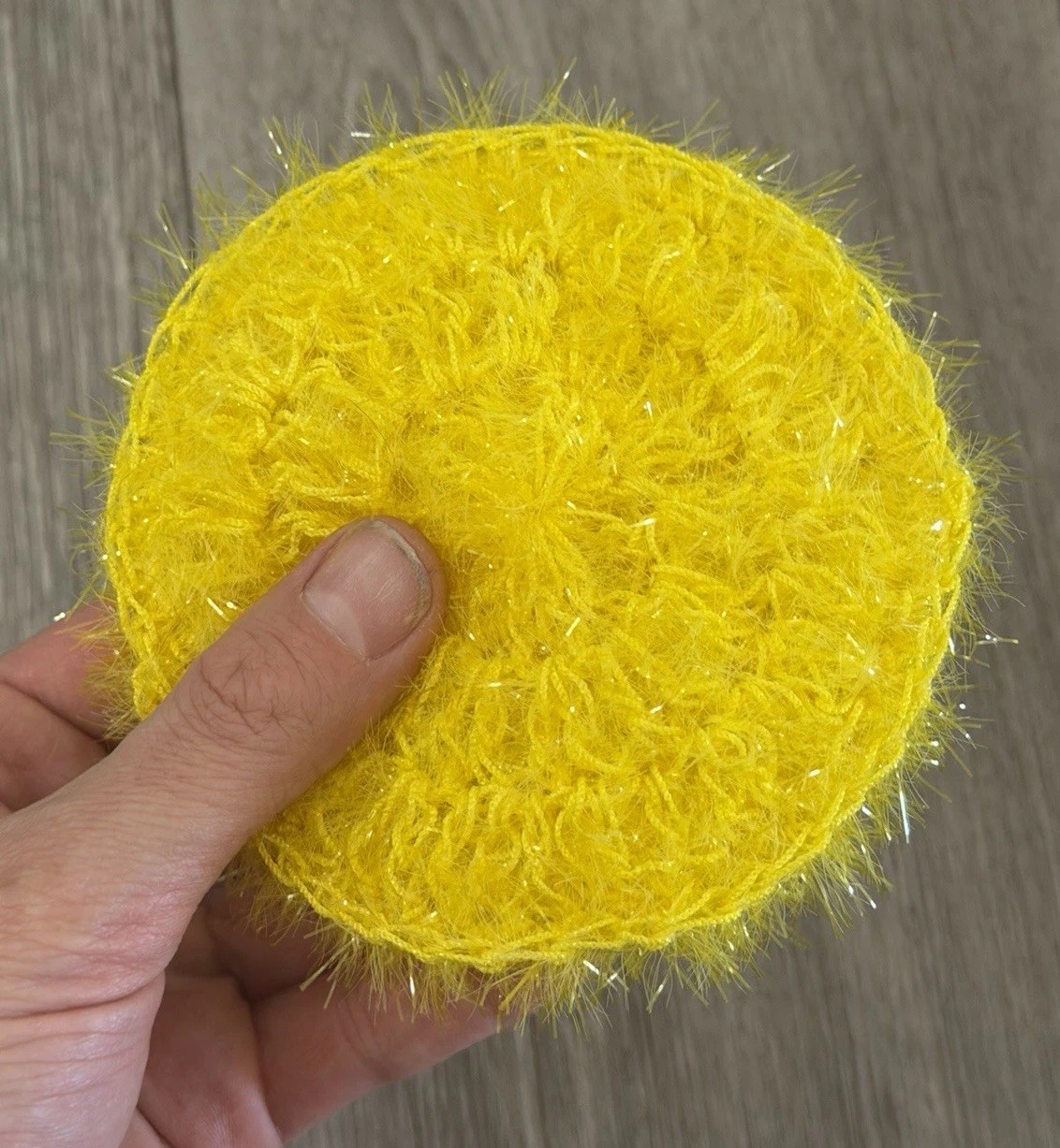 Double Sided Dish Scrubby Pot Scrubby Sparkle Dishcloth 3.75” Diameter Reusable