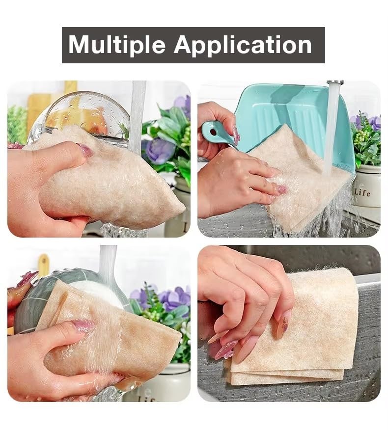 Paño de limpieza de lufa reutilizable, toalla de microfibra, paño de cocina